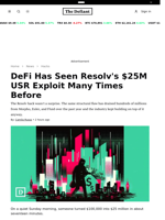 DeFi Has Seen Resolv's $25M USR Exploit Many Times Before - 
