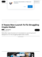 X Teases New Launch To Fix Struggling Crypto Market - U.Today