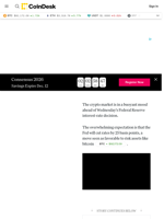 Crypto Markets Today: Markets Firm on Expected Fed Cut, Though ‘Sell-the-News’ Fears Linger