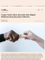 Crypto-Native Micro-Rewards: How Digital Platforms Keep Incentives Effective - AMBCrypto
