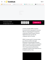 BMW Taps JPMorgan for First Onchain Programmable FX Payment