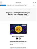 Dogecoin Is Trading Near Key Support Level — Can A Rebound Ensue?