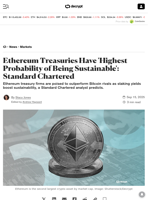 Ethereum Treasuries Have 'Highest Probability of Being Sustainable': Standard Chartered - Decrypt