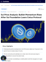 Sui Price Analysis: Bullish Momentum Rises After Sui Foundation Loans Cetus Protocol