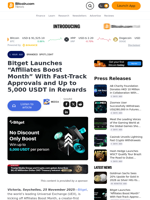 Bitget Launches “Affiliates Boost Month” With Fast-Track Approvals and Up to 5,000 USDT in Rewards – Branded Spotlight Bitcoin News