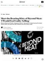 Meet the Roaring Kitty of Beyond Meat: 'I Would Feel Guilty Selling' - Decrypt