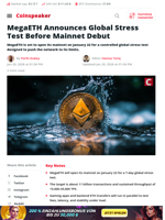 MegaETH Announces Global Stress Test Before Mainnet Debut - Coinspeaker