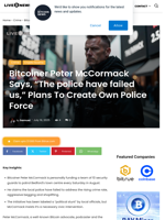 Bitcoiner Peter McCormack Says, “The police have failed us,” Plans To Create Own Police Force | Live Bitcoin News
