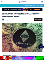 Ethereum Rips Through Thin Zone: A Loud Move After Weeks of Silence