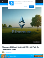 Ethereum: BitMine’s Bold ETH $60K Call Fails To Offset Stock Slide