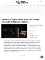Japan's 30-year bond yield hits record 4% amid inflation concerns