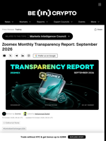 Zoomex Monthly Transparency Report: September 2026