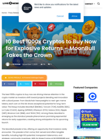 10 Best 1000x Cryptos to Buy Now for Explosive Returns - MoonBull Takes the Crown | Live Bitcoin News