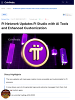 Pi Network Updates Pi Studio with AI Tools and Enhanced Customization