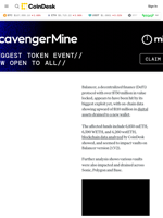 Balancer Hacked? Ethereum DeFi Powerhouse Sees $110M in Crypto Moved