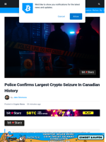 Police Confirms Largest Crypto Seizure In Canadian History