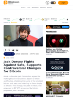 Jack Dorsey Fights Against Sats, Supports Controversial Changes for Bitcoin – Crypto News Bitcoin News
