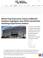 World Cup final entry chaos at MetLife Stadium highlights why FIFA's blockchain ticketing experiment matters