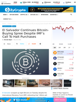 El Salvador Continues Bitcoin-Buying Spree Despite IMF’s Call To Halt Purchases ⋆ ZyCrypto