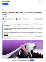 Inferno Drainer Exploits Ethereum Wallet in $150,000 Crypto Theft