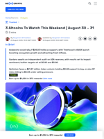 3 Altcoins To Watch This Weekend | August 30 - 31