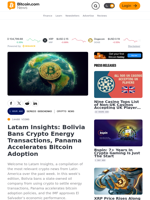 Latam Insights: Bolivia Bans Crypto Energy Transactions, Panama Accelerates Bitcoin Adoption – Crypto News Bitcoin News