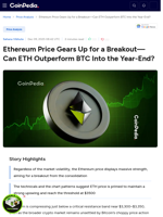 Ethereum Price Gears Up for a Breakout—Can ETH Outperform BTC Into the Year-End?