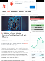 $13 Billion in Token Unlocks Incoming: Volatility Ahead for Crypto Markets - NullTX