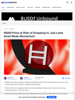 Will HBAR Price Drop Back to Its July Low?