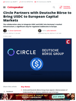Circle & Deutsche Börse Bring USDC to European Markets
