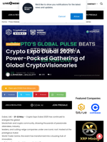 Crypto Expo Dubai 2025: A Power-Packed Gathering of Global CryptoVisionaries | Live Bitcoin News
