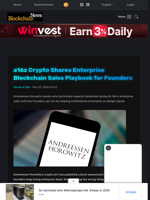 a16z Crypto Shares Enterprise Blockchain Sales Playbook for Founders - Blockchain.News