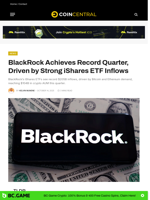 BlackRock Achieves Record Quarter, Driven by Strong iShares