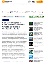 SEC Greenlights In-Kind Transactions for Crypto Exchange-Traded Products – News Bytes Bitcoin News