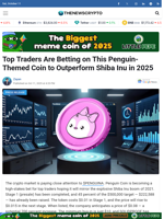 Top Traders Are Betting on This Penguin-Themed Coin to Outperform Shiba Inu in 2025