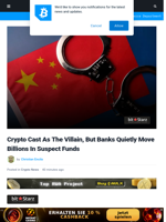 Crypto Cast As The Villain, But Banks Quietly Move Billions In Suspect Funds | Bitcoinist.com