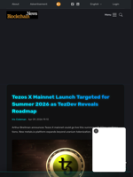 Tezos X Mainnet Launch Targeted for Summer 2026 as TezDev Reveals Roadmap - Blockchain.News