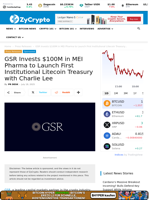 GSR Invests $100M in MEI Pharma to Launch First Institutional Litecoin Treasury with Charlie Lee