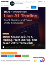 IROSH Announces Live AI Trading, Profit Sharing, and Token Utility Framework | Live Bitcoin News
