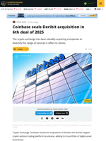 Crypto Exchange Coinbase Officially Closes $2.9 Billion Deribit Deal