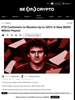 FTX Customers to Receive Up to 120% in New $900 Million Payout