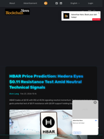 HBAR Price Prediction: Hedera Eyes $0.11 Resistance Test Amid Neutral Technical Signals - Blockchain.News