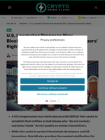 U.S. Lawmaker Proposes New Blockchain Bill (BRCA) to Safeguard Developers' Rights