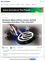 Worldcoin Meets AdTech: Human-Verified Campaigns Beat Bots, CTRs Jump 50% - BeInCrypto