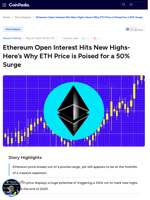 Ethereum Open Interest Hits New Highs-Here’s Why ETH Price is Poised for a 50% Surge