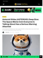 Asteroid Shiba (ASTEROID) Deep Dive: The Space Meme Coin Everyone Is Talking About Has a Serious Warning Attached - CoinCentral