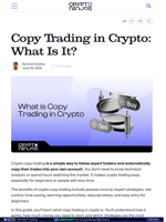 Copy Trading in Crypto: What Is It?
