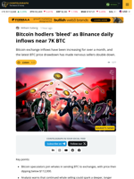 Bitcoin Sellers Hit Exchanges As Price Touches $112,000