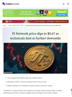 Bearish trend deepens as Pi Network slides to $0.67