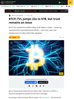 BTCFi TVL Up 22X, But Trust Is Still Lacking: Expert Survey